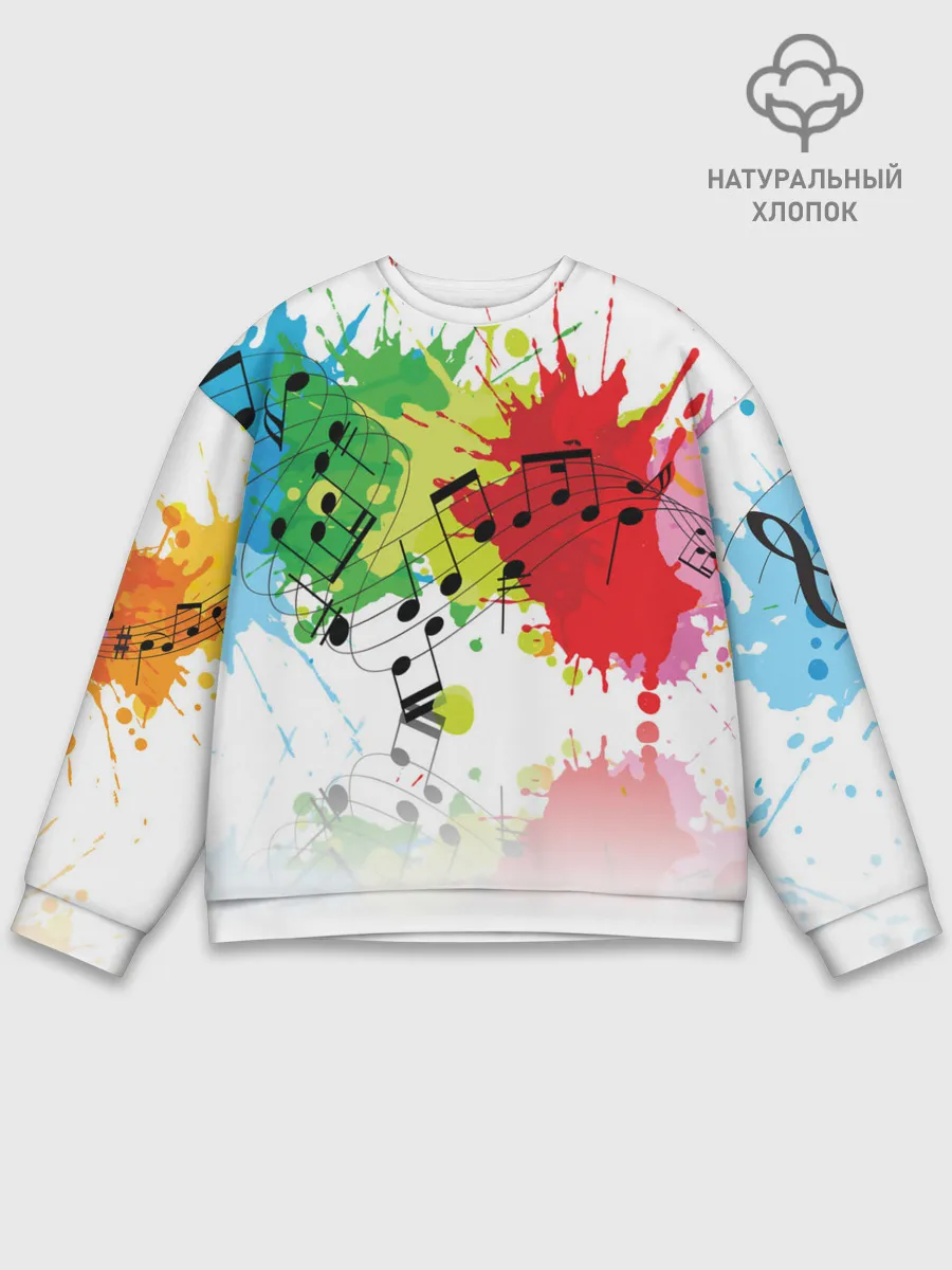 Мужской свитшот базовый / Ноты color