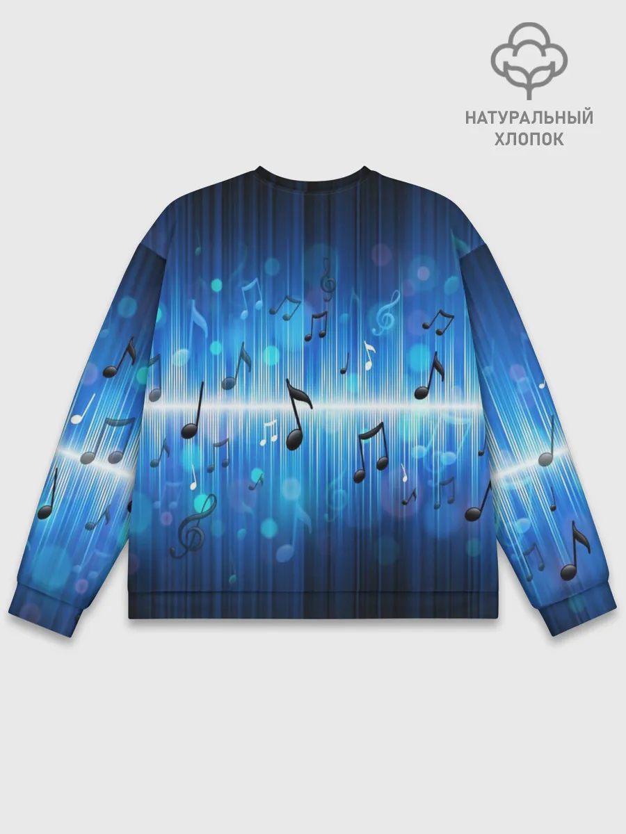 Мужской свитшот базовый / Абстракция музыка