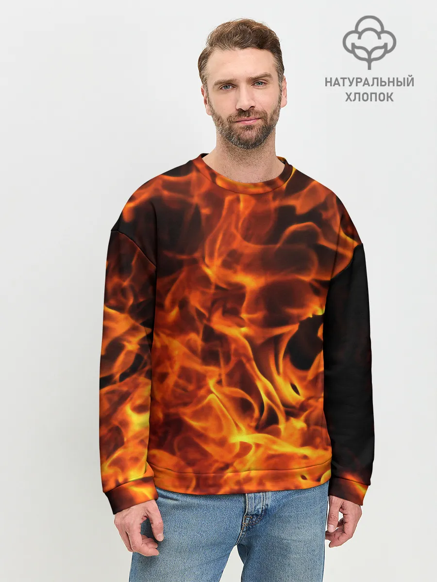 Мужской свитшот базовый / огонь