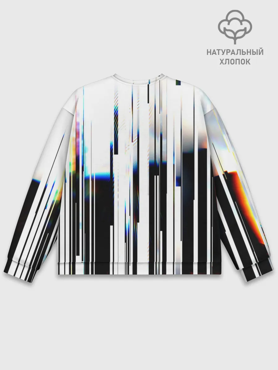 Мужской свитшот базовый / Абстракция Глитч