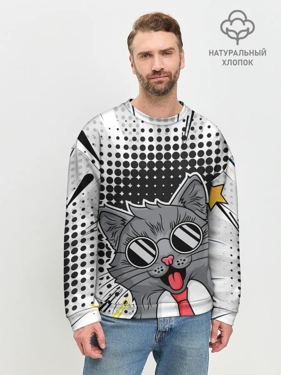 Мужской свитшот базовый / Кот