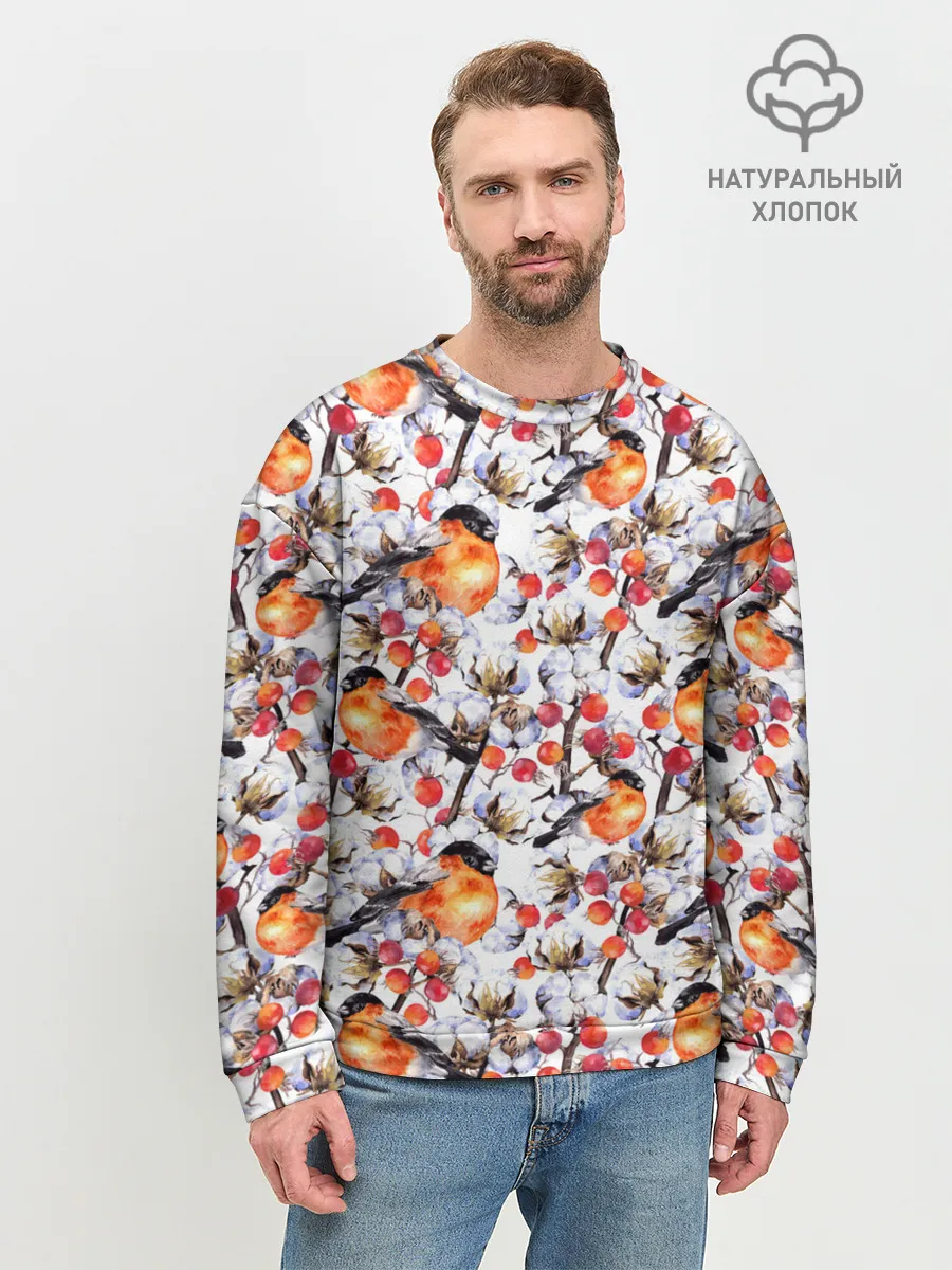 Мужской свитшот базовый / Снегири