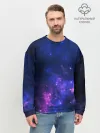 Мужской свитшот базовый / Неоновый космос
