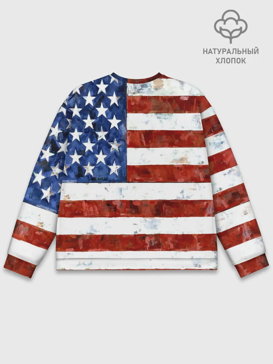 Мужской свитшот базовый / США ФЛАГ
