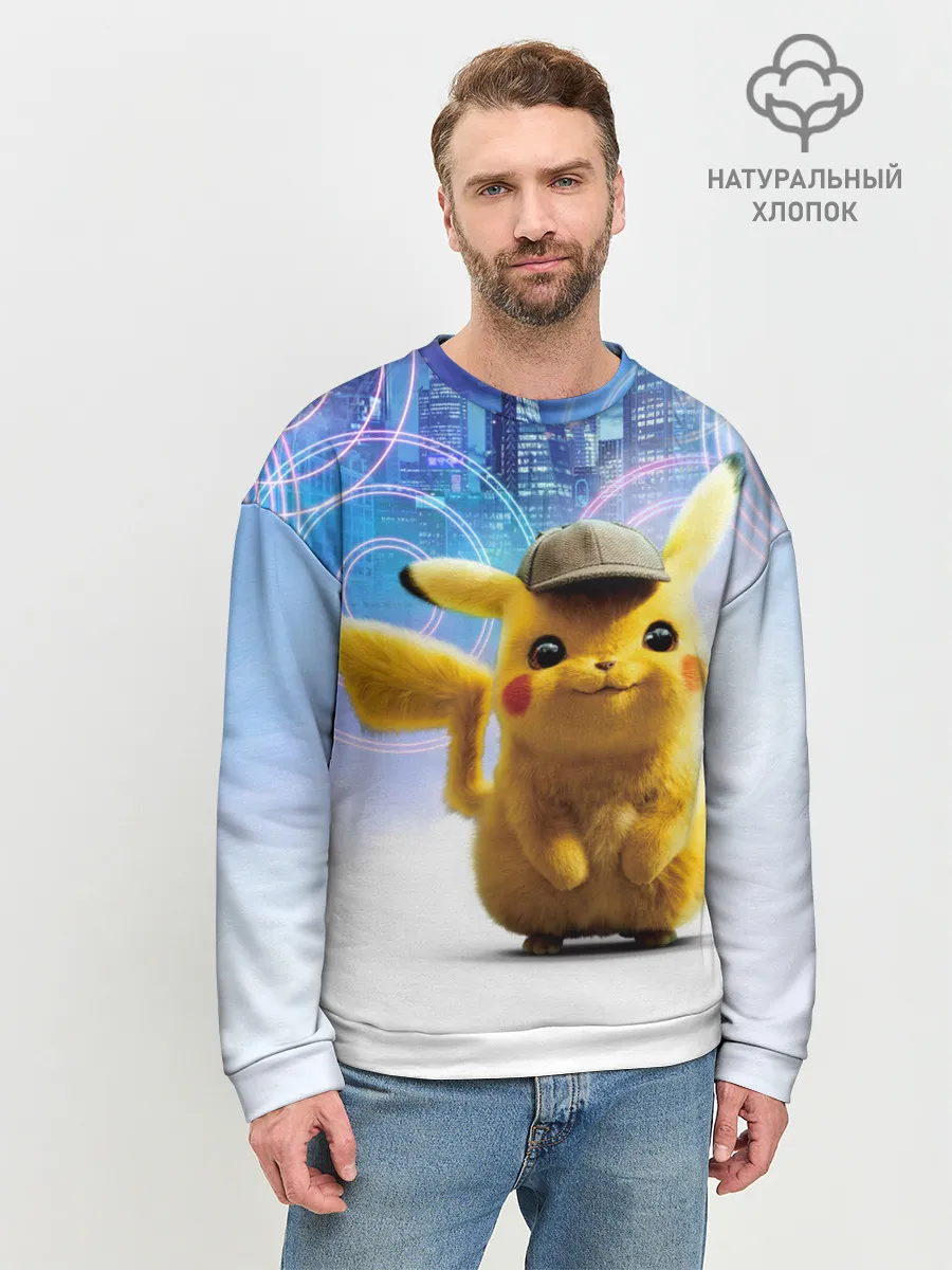 Мужской свитшот базовый / Pikachu Detective