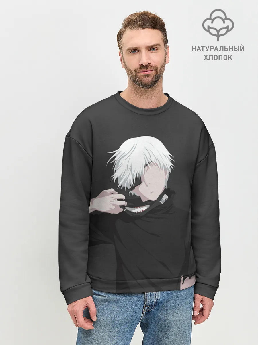 Мужской свитшот базовый / Kaneki Ken снимает маску