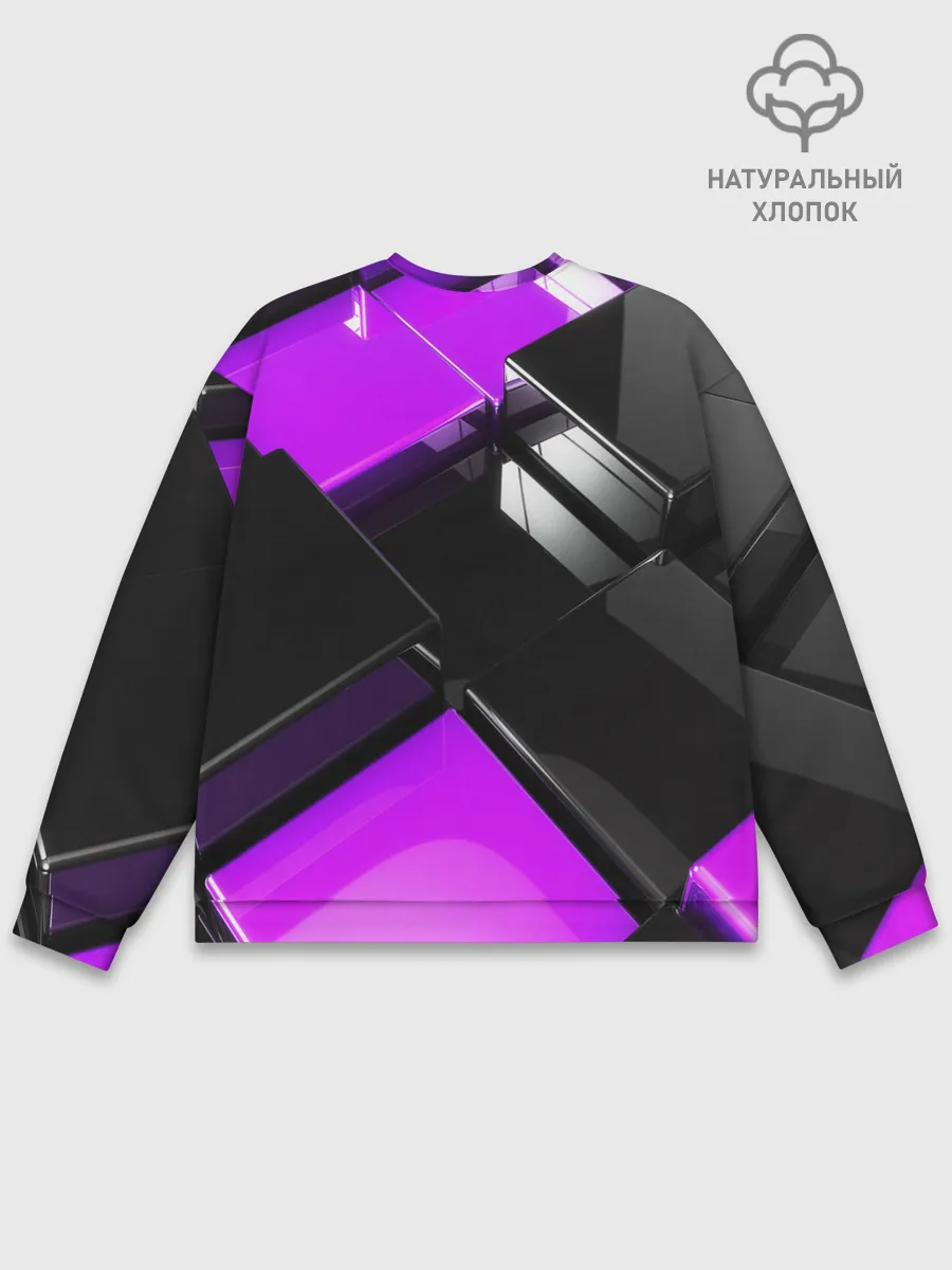 Мужской свитшот базовый / Неоновые кубы