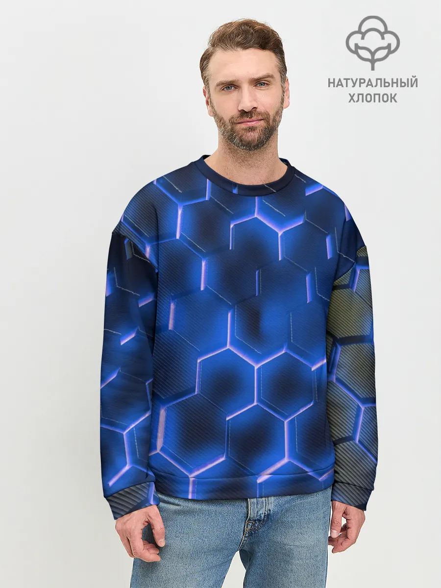 Мужской свитшот базовый / НЕОНОВАЯ БРОНЯ