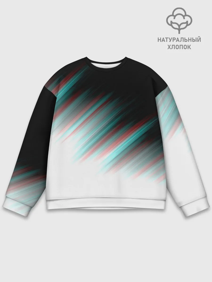 Мужской свитшот базовый / GLITCH STRIPES