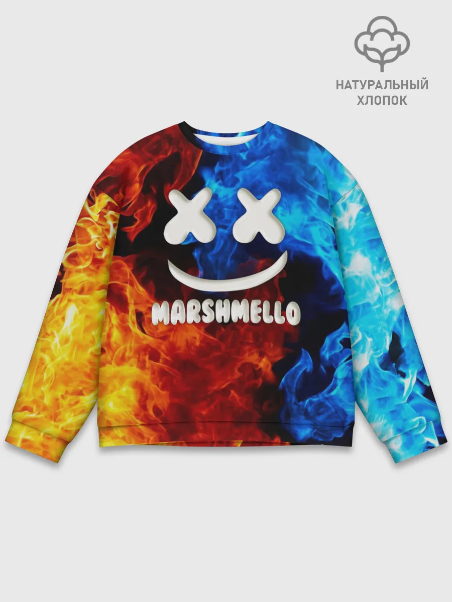 Мужской свитшот базовый / Marshmello Fire