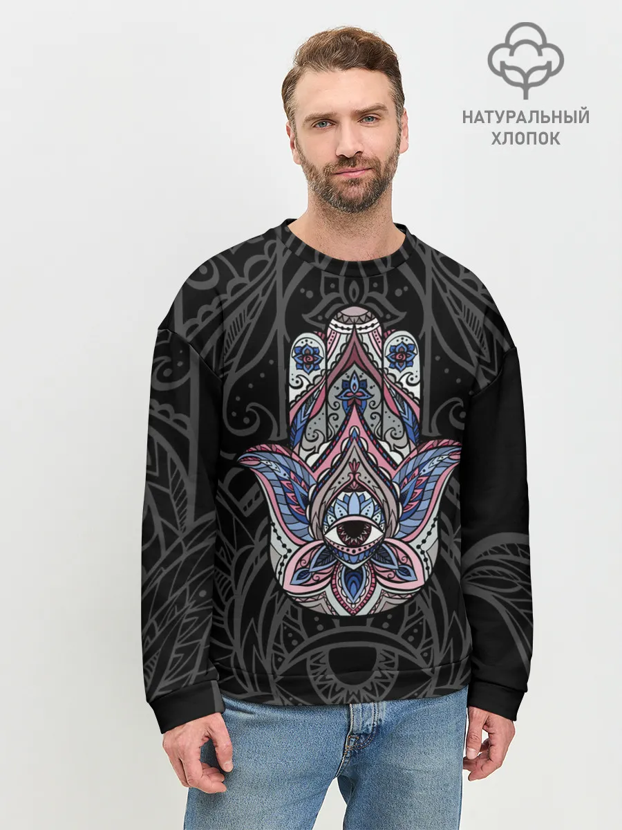 Мужской свитшот базовый / Рука Будды