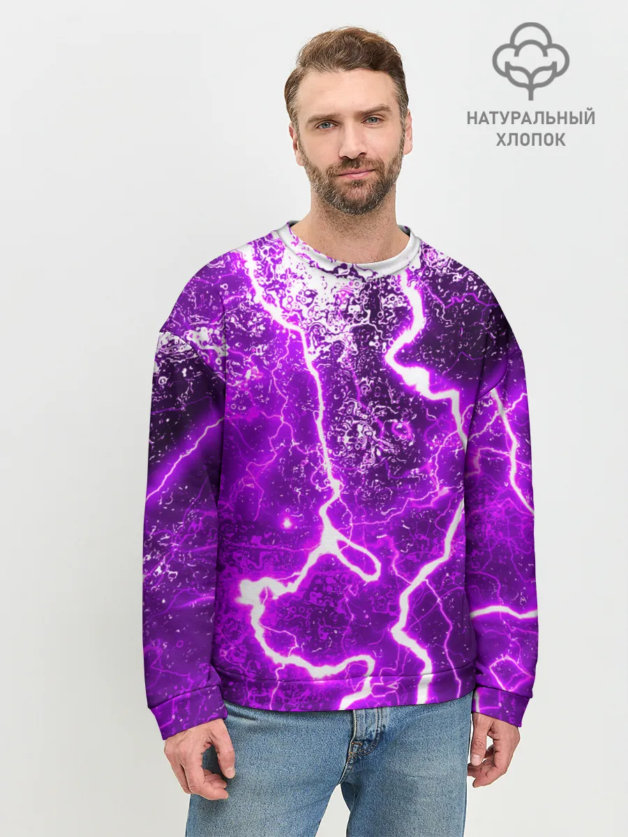Мужской свитшот базовый / НЕОНОВЫЙ STORM