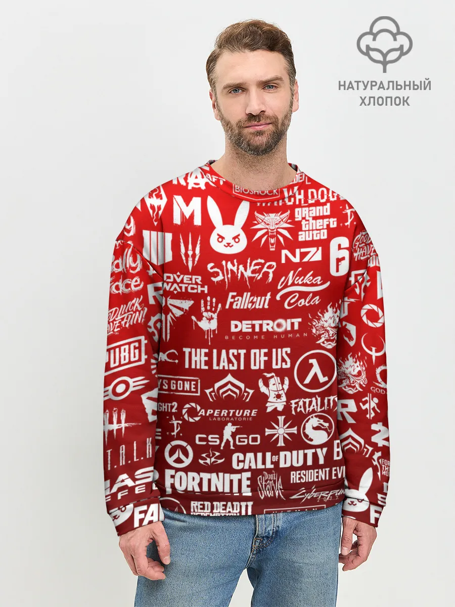 Мужской свитшот базовый / ЛОГОТИПЫ ИГР