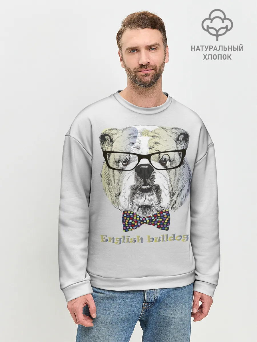 Мужской свитшот базовый / Английский бульдог