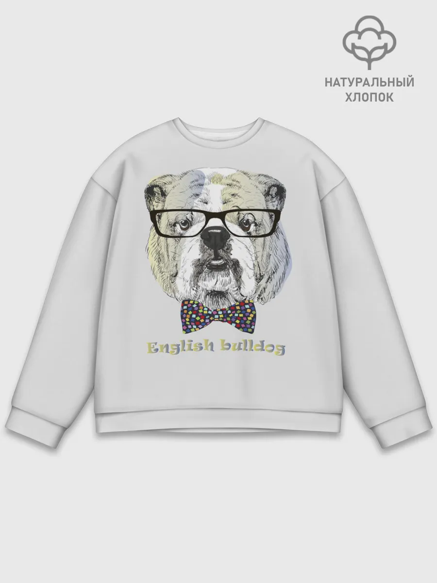 Мужской свитшот базовый / Английский бульдог