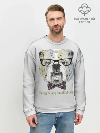 Мужской свитшот базовый / Английский бульдог
