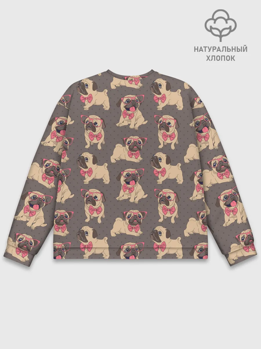 Мужской свитшот базовый / Мопсы