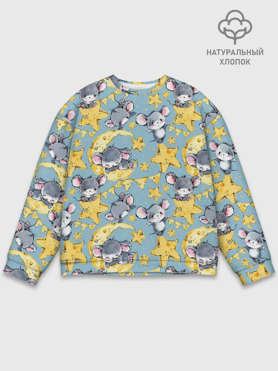 Мужской свитшот базовый / Сыр и мыши