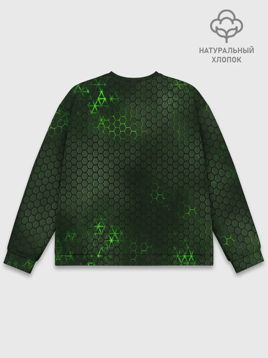 Мужской свитшот базовый / ЗЕЛЕНАЯ БРОНЯ / GREEN STEEL