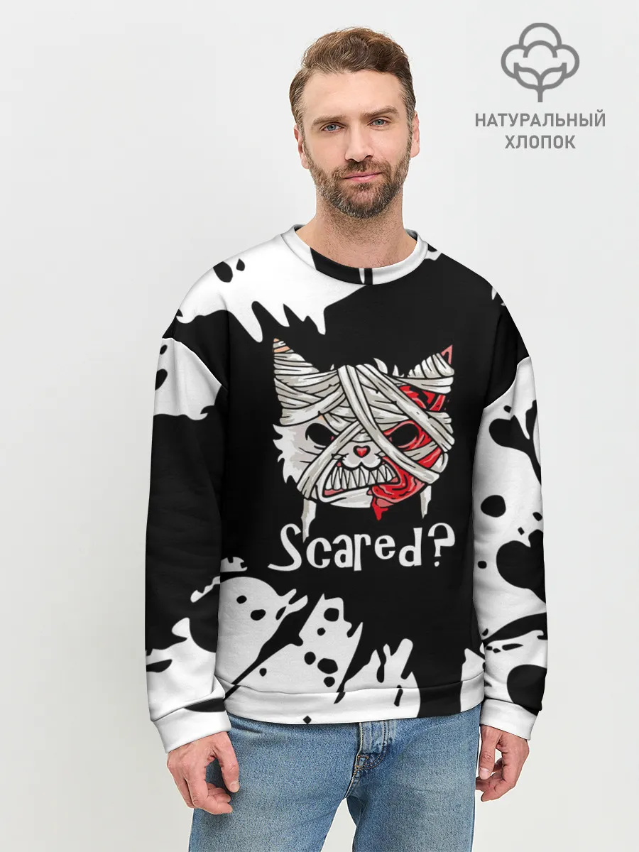Мужской свитшот базовый / Ну что, страшно?