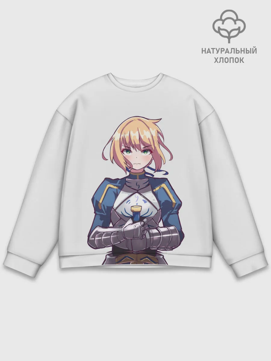 Мужской свитшот базовый / Девушка рыцарь