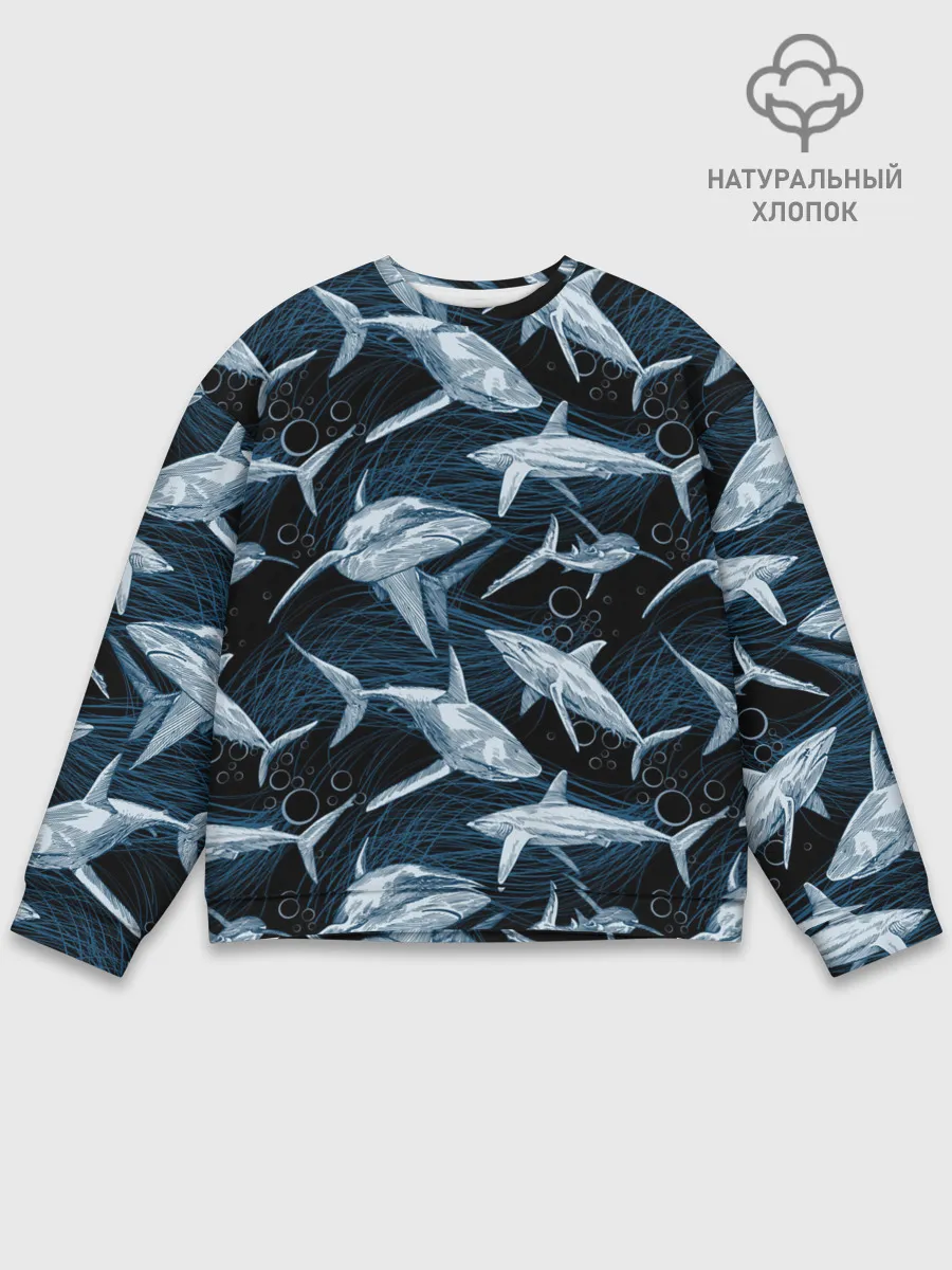 Мужской свитшот базовый / Акулы