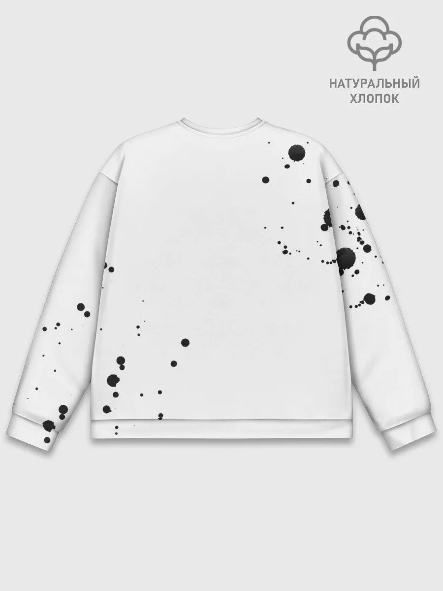 Мужской свитшот базовый / Белая эмблема Хвоста Феи