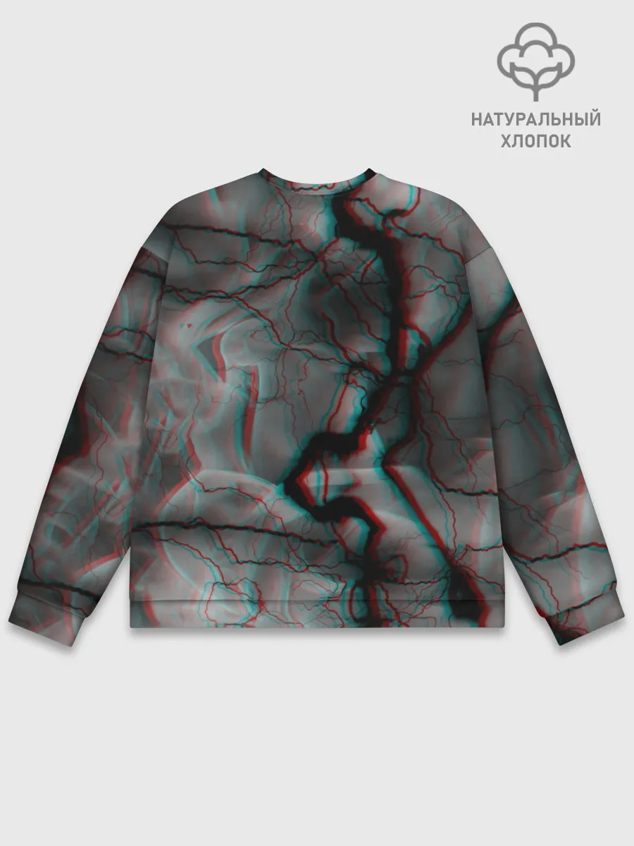 Мужской свитшот базовый / МОЛНИИ GLITCH