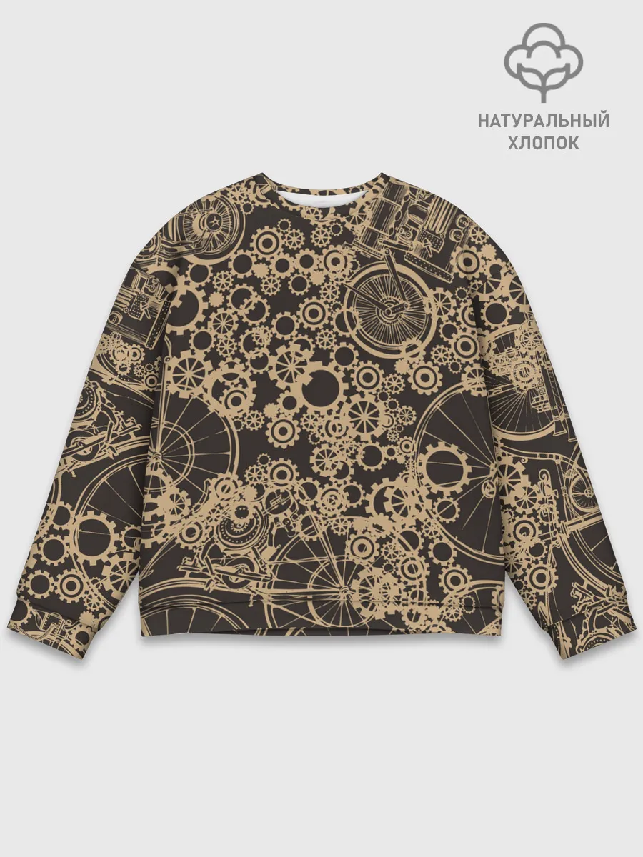 Мужской свитшот базовый / Ретро велосипеды