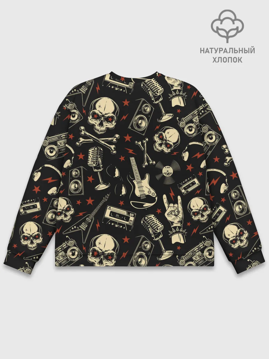 Мужской свитшот базовый / Гранж с черепами