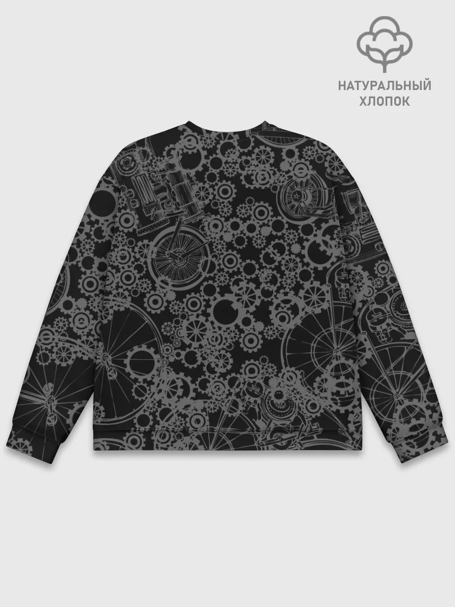 Мужской свитшот базовый / Сова в цилиндре