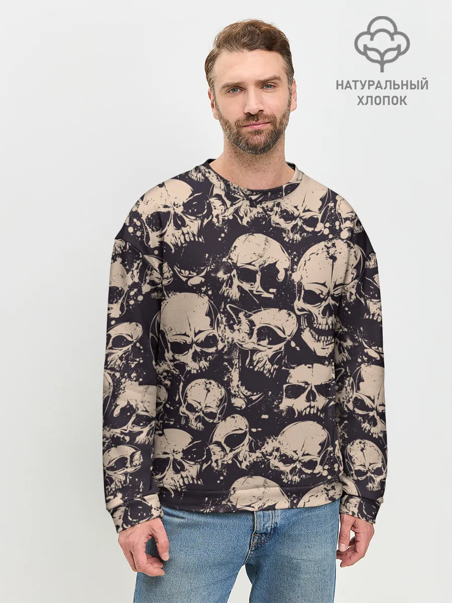 Мужской свитшот базовый / Черепа