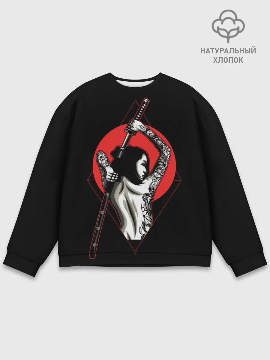 Мужской свитшот базовый / Девушка с мечом
