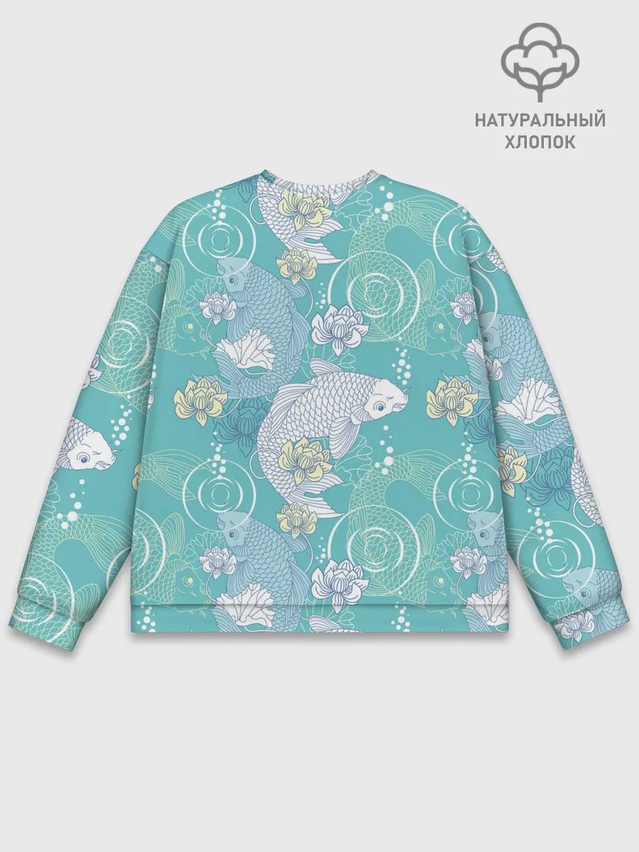 Мужской свитшот базовый / Карпы Кои