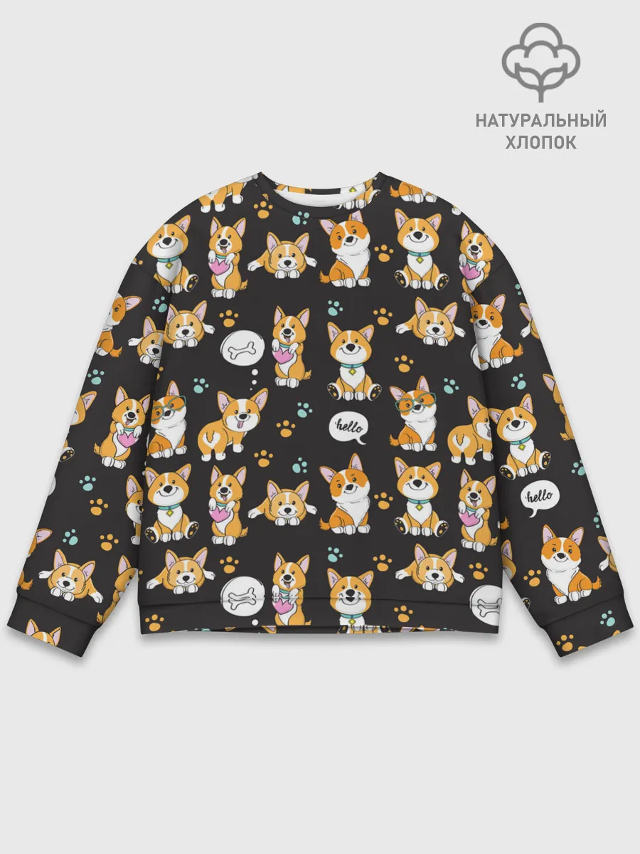 Мужской свитшот базовый / Милые пёсики