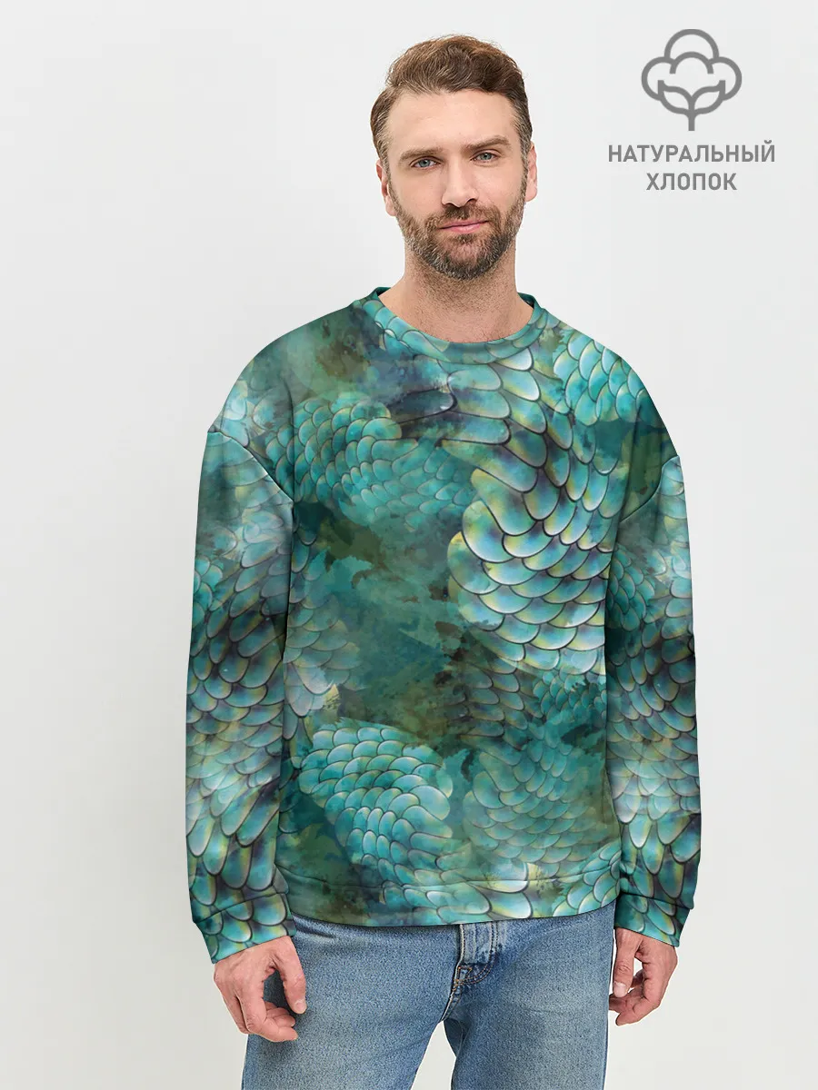 Мужской свитшот базовый / Чешуя русалки