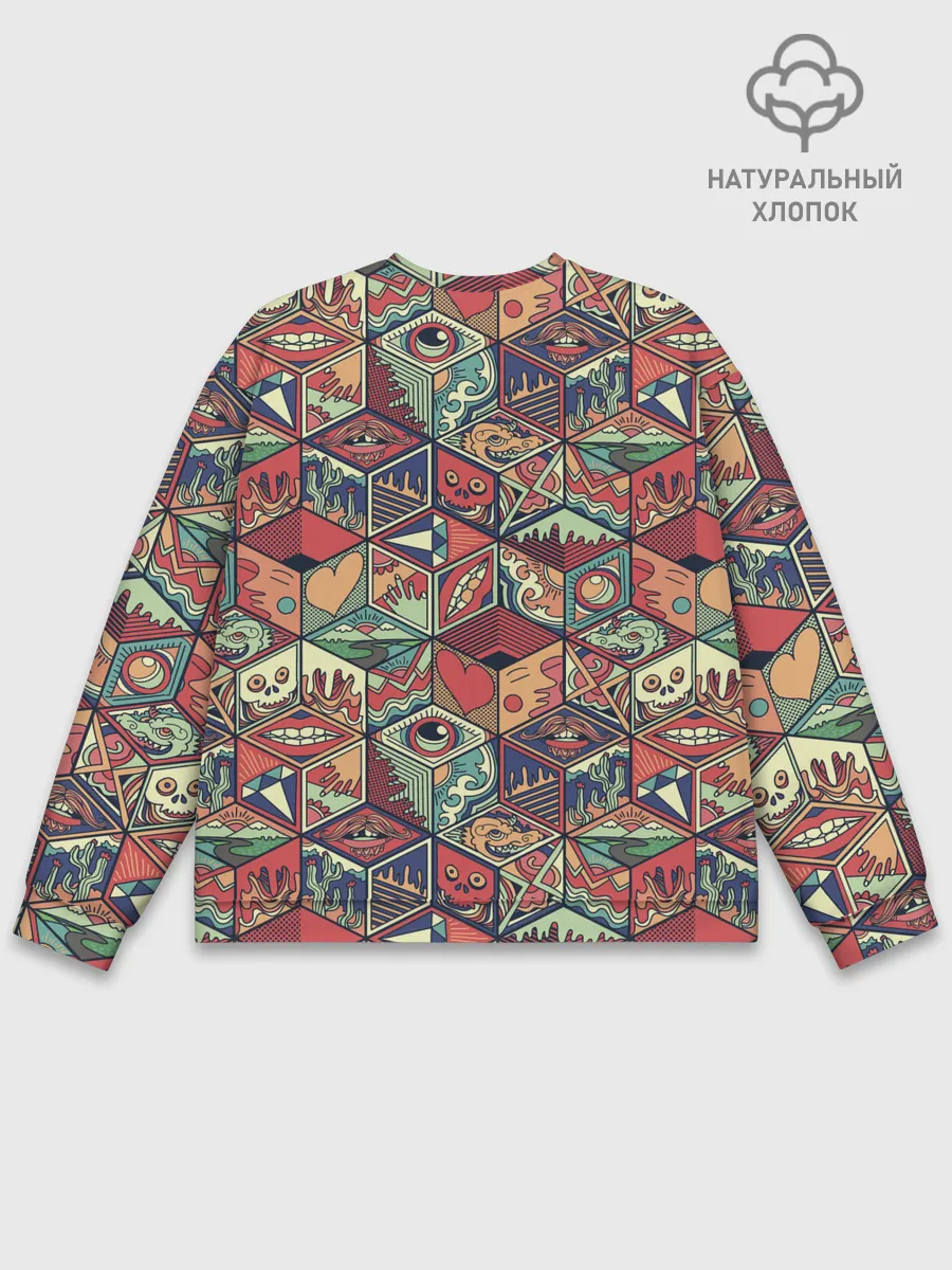 Мужской свитшот базовый / Психоделика