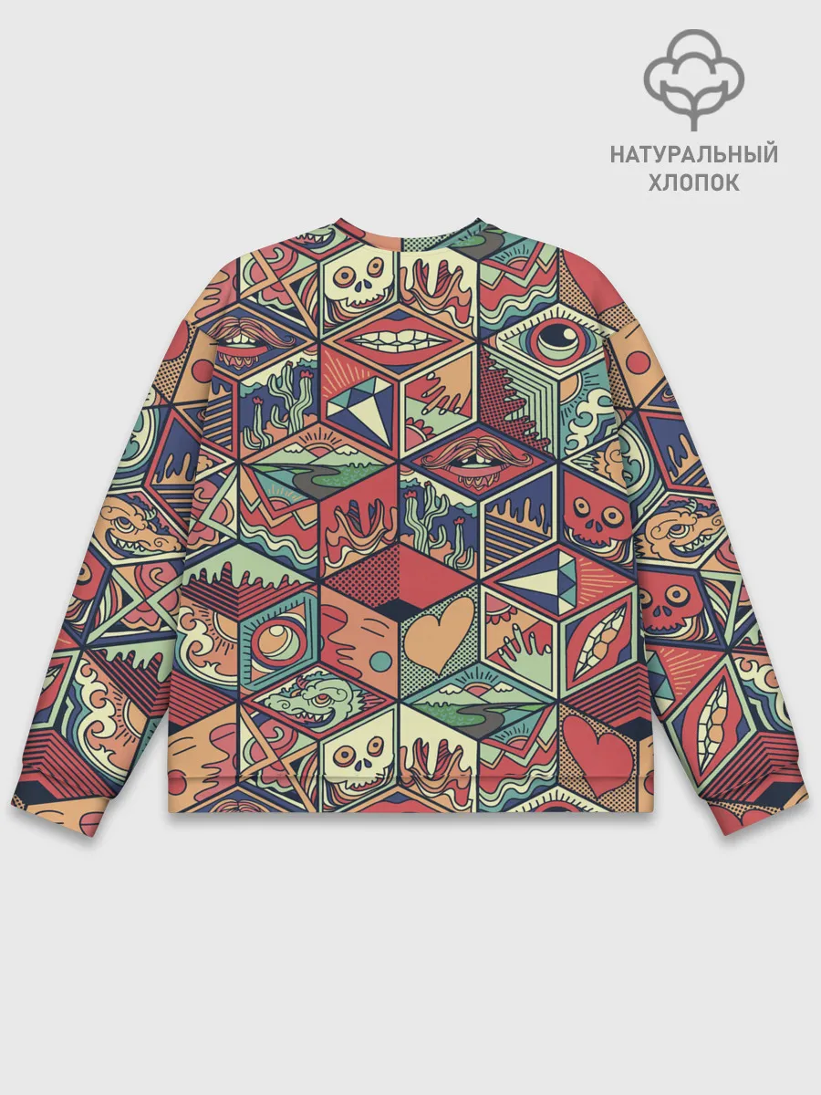 Мужской свитшот базовый / Психоделика