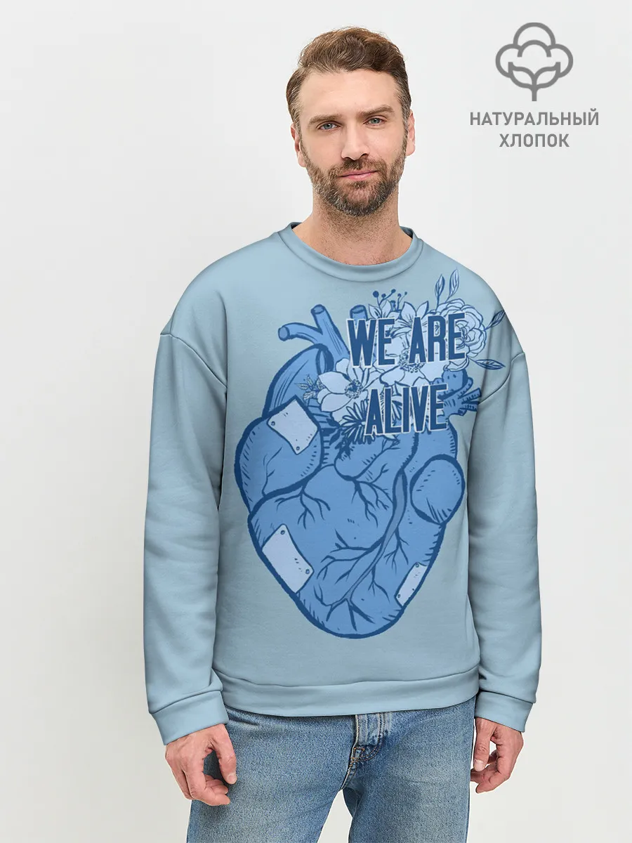 Мужской свитшот базовый / WE ARE ALIVE