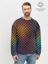Мужской свитшот базовый / Радужная чешуя