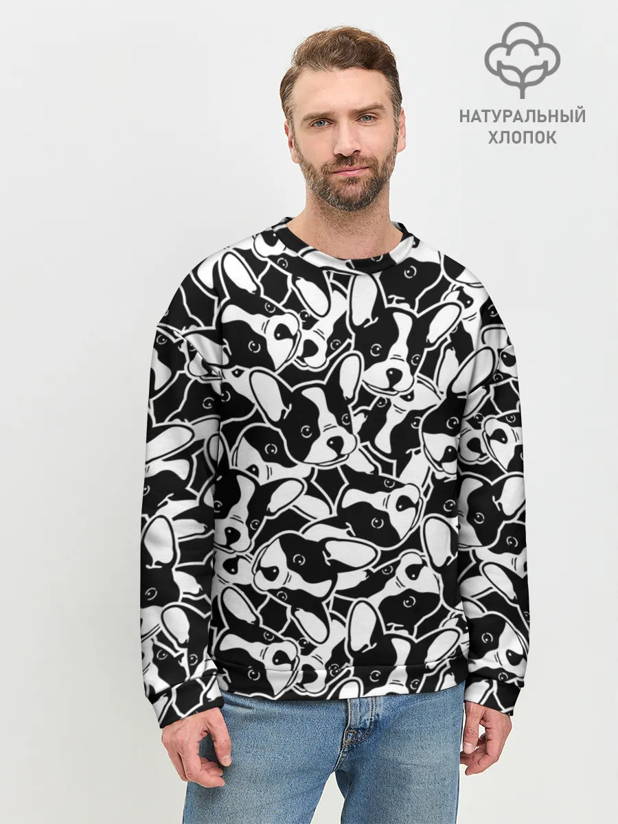 Мужской свитшот базовый / Забавные собаки