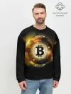 Мужской свитшот базовый / Золотой биткоин