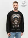 Мужской свитшот базовый / Череп с роучем