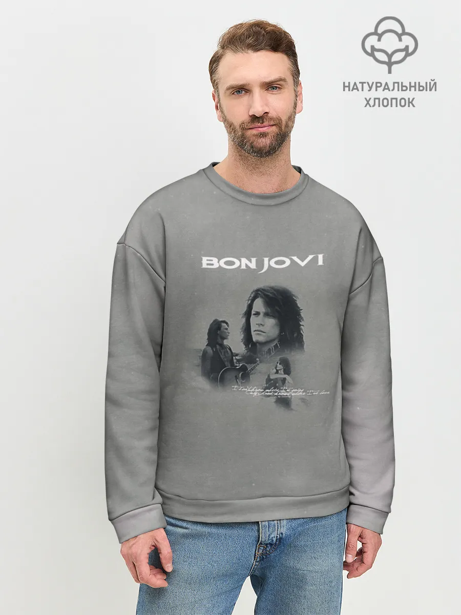Мужской свитшот базовый / Bon Jovi