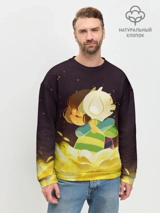 Мужской свитшот базовый / Фриск и Азриэль - UNDERTALE