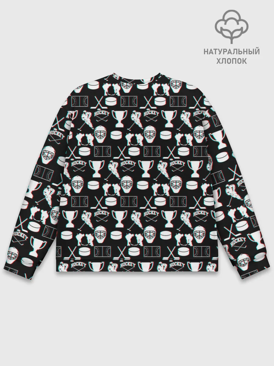 Мужской свитшот базовый / ХОККЕЙ GLITCH