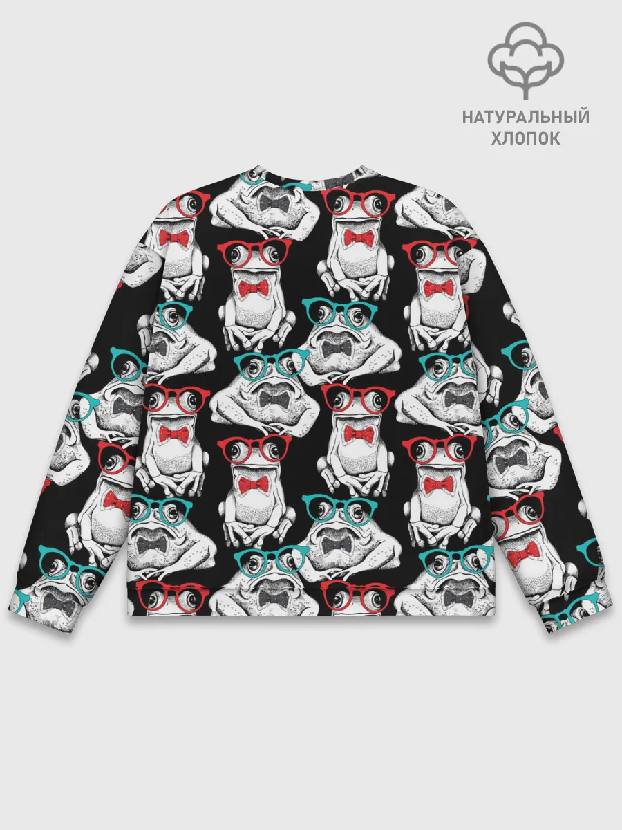 Мужской свитшот базовый / Лягушки в очках
