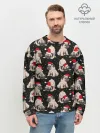 Мужской свитшот базовый / Новогодние мопсы