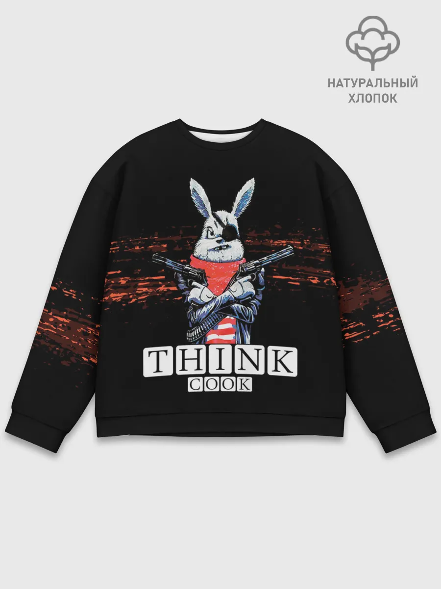 Мужской свитшот базовый / Кролик с Пистолетами: Измайлов