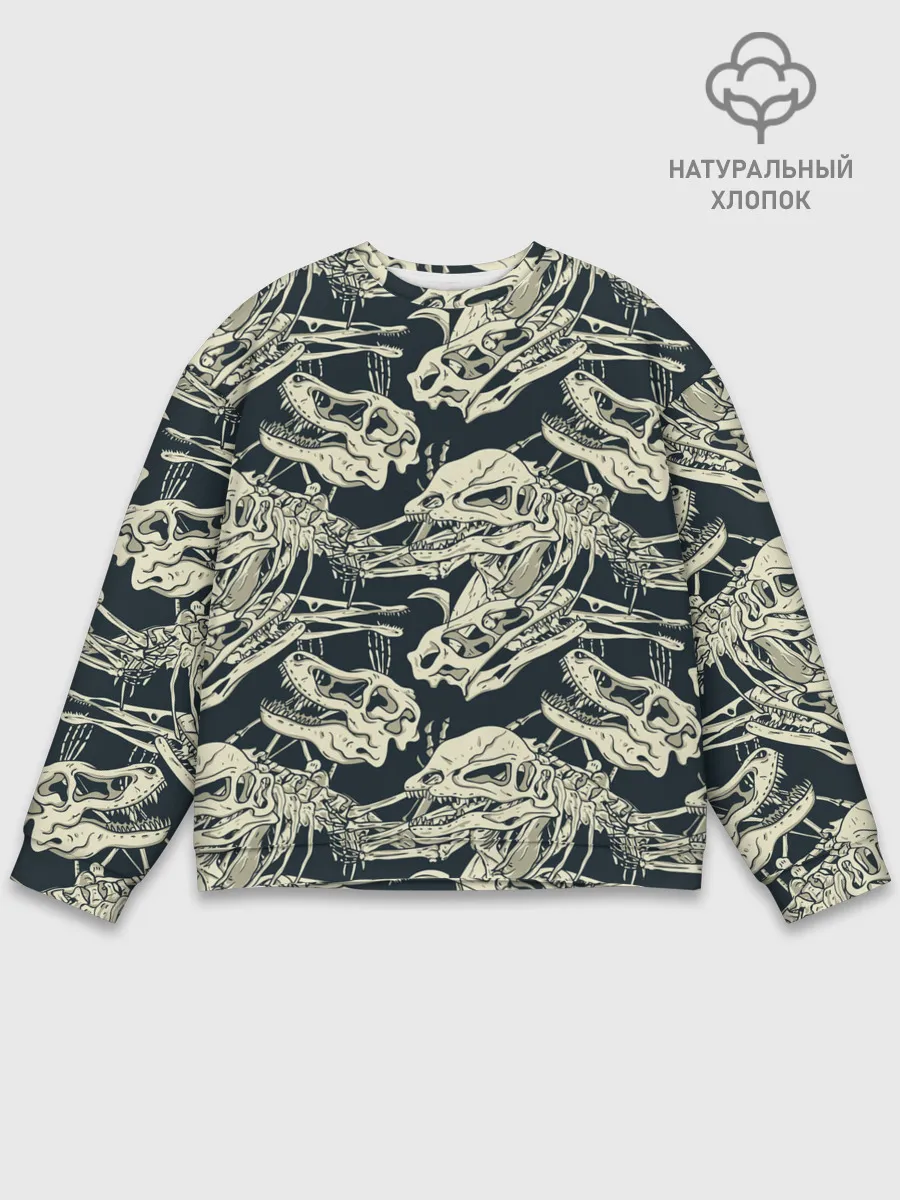 Мужской свитшот базовый / Черепа динозавров